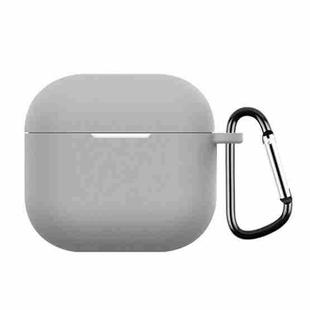 For AirPods 4 Silicone Earphone Protective Case with Hook(Grey)