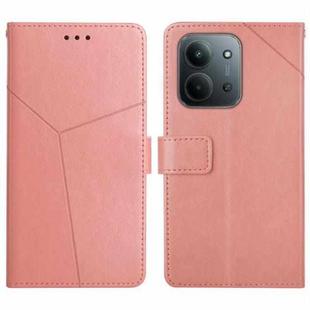 For Redmi 15C 4G 171.5mm / Poco C85 4G Y-shaped Pattern Flip Leather Phone Case(Pink)