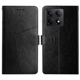 For Xiaomi 14T 5G Global Y-shaped Pattern Flip Leather Phone Case(Black)