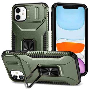 For iPhone 11 Sliding Camshield Holder Phone Case(Alpine Green)