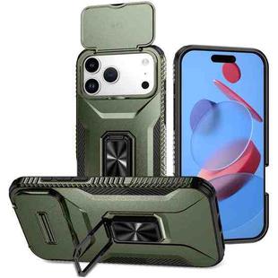 For iPhone 17 Pro Max Sliding Camshield Holder Phone Case(Alpine Green)