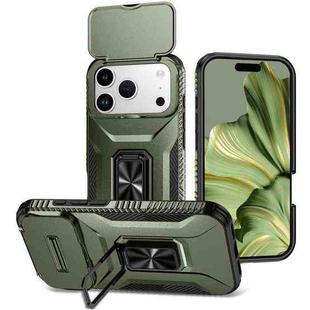 For iPhone 17 Pro Sliding Camshield Holder Phone Case(Alpine Green)