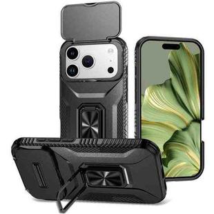 For iPhone 17 Pro Sliding Camshield Holder Phone Case(Black)