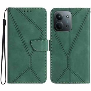 For Redmi 15C 5G 173.1mm / 15C 4G 173.1mm Stitching Embossed Leather Phone Case(Green)