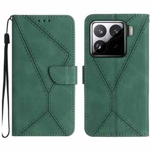 For Xiaomi 15 Pro Stitching Embossed Leather Phone Case(Green)