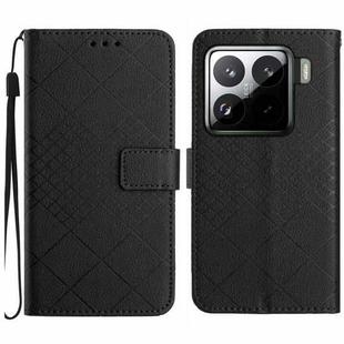 For Xiaomi 15 Rhombic Grid Texture Leather Phone Case(Black)