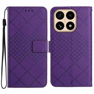 For Xiaomi 15T Rhombic Grid Texture Leather Phone Case(Purple)