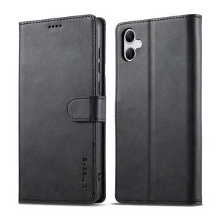 For Samsung Galaxy A07 4G LC.IMEEKE Calf Texture Leather Phone Case(Black)