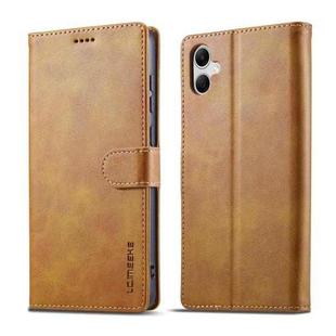 For Samsung Galaxy A07 4G LC.IMEEKE Calf Texture Leather Phone Case(Brown)