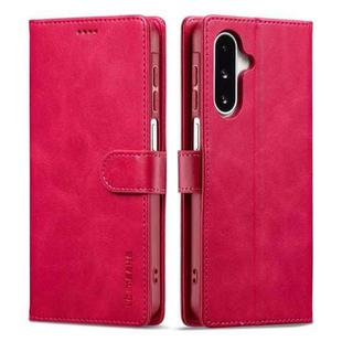 For Samsung Galaxy A17 5G LC.IMEEKE Calf Texture Leather Phone Case(Red)