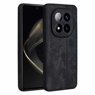 For Redmi Note 14 Pro 4G Global AZNS 3D Embossed Skin Feel Phone Case(Black)