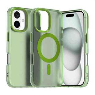 For iPhone 16 Plus Candy Magsafe PC Hybrid TPU Phone Case(Green)