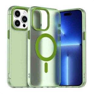 For iPhone 15 Pro Max Candy Magsafe PC Hybrid TPU Phone Case(Green)