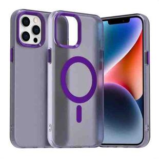 For iPhone 12 Pro Max Candy Magsafe PC Hybrid TPU Phone Case(Purple)