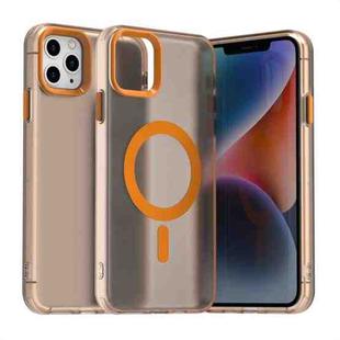 For iPhone 11 Pro Max Candy Magsafe PC Hybrid TPU Phone Case(Orange)