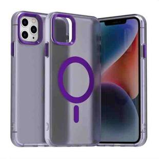 For iPhone 11 Pro Max Candy Magsafe PC Hybrid TPU Phone Case(Purple)