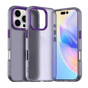 For iPhone 16 Pro Max Candy PC Hybrid TPU Shockproof Phone Case(Purple)