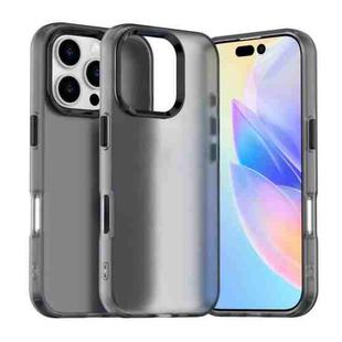 For iPhone 16 Pro Candy PC Hybrid TPU Shockproof Phone Case(Black)