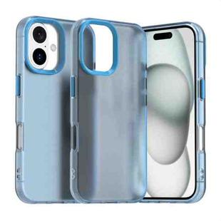 For iPhone 16 Plus Candy PC Hybrid TPU Shockproof Phone Case(Blue)