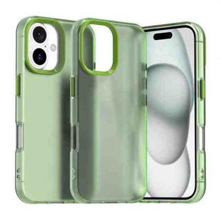 For iPhone 16 Candy PC Hybrid TPU Shockproof Phone Case(Green)