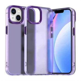 For iPhone 15 Plus Candy PC Hybrid TPU Shockproof Phone Case(Purple)