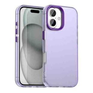 For iPhone 17 Candy PC Hybrid TPU Shockproof Phone Case(Purple)