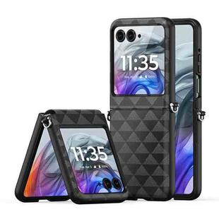 For Motorola Razr 50 DUX DUCIS Fitt Series TPU + PU Texture Full Cover Phone Case(Black)