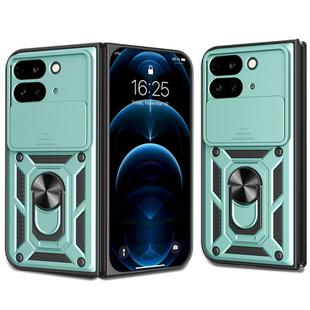 For Google Pixel 9 Pro Fold Sliding Camera Cover Design TPU+PC Phone Case(Green)