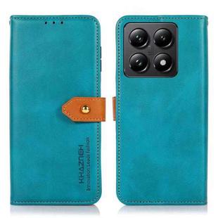 For Xiaomi 14T Pro KHAZNEH Cowhide Texture Flip Leather Phone Case(Blue)