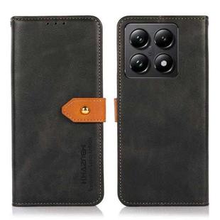 For Xiaomi 14T Pro KHAZNEH Cowhide Texture Flip Leather Phone Case(Black)