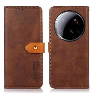 For Xiaomi 15 Ultra KHAZNEH Cowhide Texture Flip Leather Phone Case(Brown)