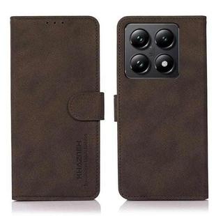 For Xiaomi 14T Pro KHAZNEH Matte Texture Leather Phone Case(Brown)