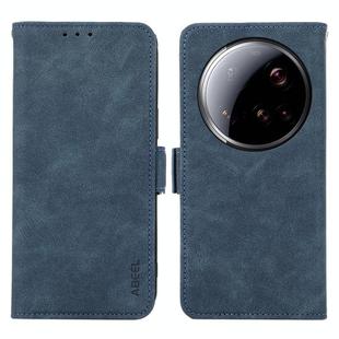 For Xiaomi 15 Ultra ABEEL Frosted Magnetic RFID Leather Phone Case(Blue)
