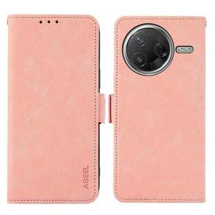 For Xiaomi Poco F7 Pro / F7 Ultra Global ABEEL Frosted Magnetic RFID Leather Phone Case(Pink)