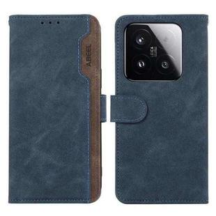 For Xiaomi 15T 5G ABEEL Color Block Magnetic RFID Leather Phone Case(Blue-Brown)