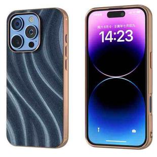 For iPhone 16 Pro Max Nano Electroplating Galactic Pattern Protective Phone Case(Blue)