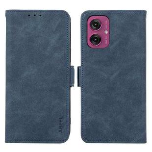 For Motorola Moto G55 5G ABEEL Frosted Magnetic RFID Leather Phone Case(Blue)