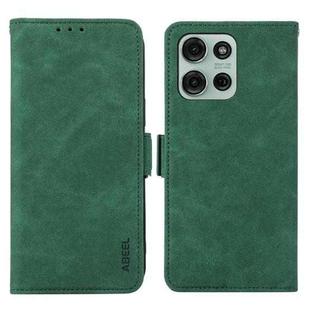 For Motorola Moto G75 5G ABEEL Frosted Magnetic RFID Leather Phone Case(Green)