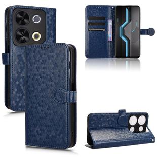 For itel P65 4G Honeycomb Dot Texture Leather Phone Case(Blue)