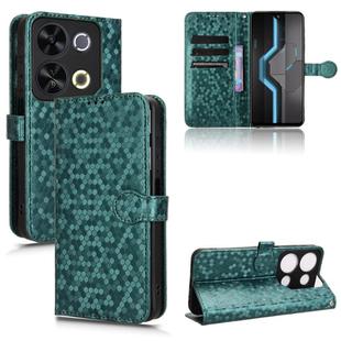 For itel P65 4G Honeycomb Dot Texture Leather Phone Case(Green)