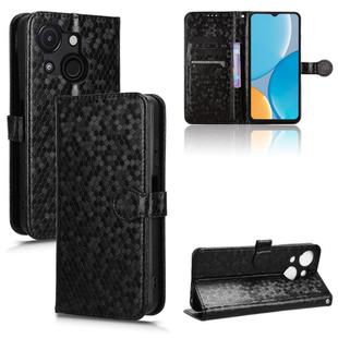 For itel A50C Honeycomb Dot Texture Leather Phone Case(Black)