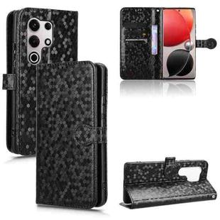 For itel S25 Ultra Honeycomb Dot Texture Leather Phone Case(Black)