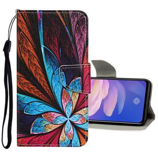 For Vivo S1 Pro Colored Drawing Pattern Horizontal Flip Leather Case with Holder & Card Slots & Wallet(Colorful Flower)