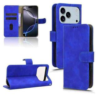 For iPhone 17 Pro Max Skin Feel Magnetic Flip Leather Phone Case(Blue)