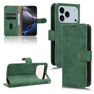 For iPhone 17 Pro Max Skin Feel Magnetic Flip Leather Phone Case(Green)