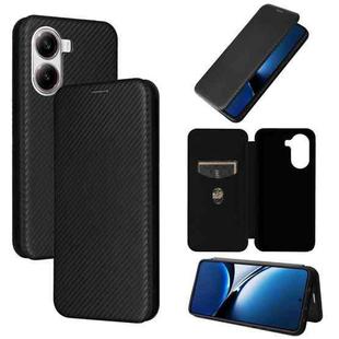 For Xiaomi Poco X7 Pro / Redmi Turbo 4 Carbon Fiber Texture Flip Leather Phone Case(Black)