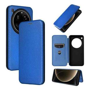 For Xiaomi 15 Ultra Carbon Fiber Texture Flip Leather Phone Case(Blue)