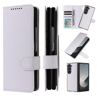 For Samsung Galaxy Z Fold6 5G Split 2 in 1 Folding Leather Phone Case(White)