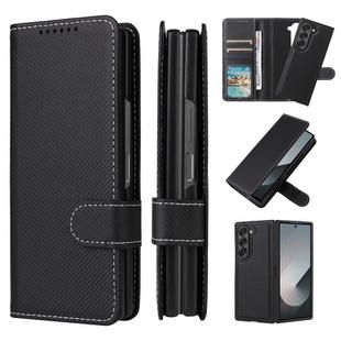 For Samsung Galaxy Z Fold6 5G Split 2 in 1 Folding Leather Phone Case(Black)