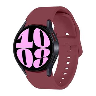 For Samsung Galaxy Watch 7 / 6 Button Style Quick Release Silicone Watch Band(Wine Red)